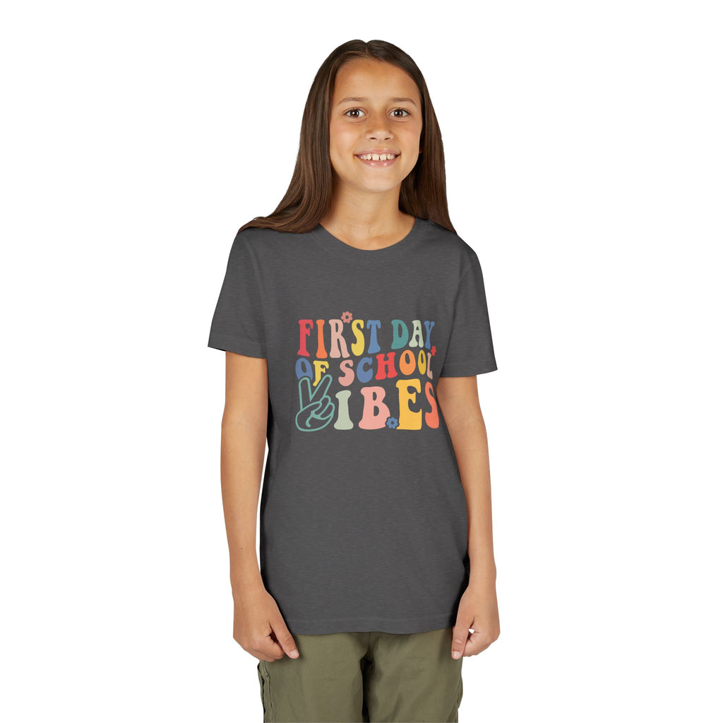 FIRST DAY OF SCHOOL VIBES' | Trendy Kids Shirt, Back to School Outfit, Gift for Kids