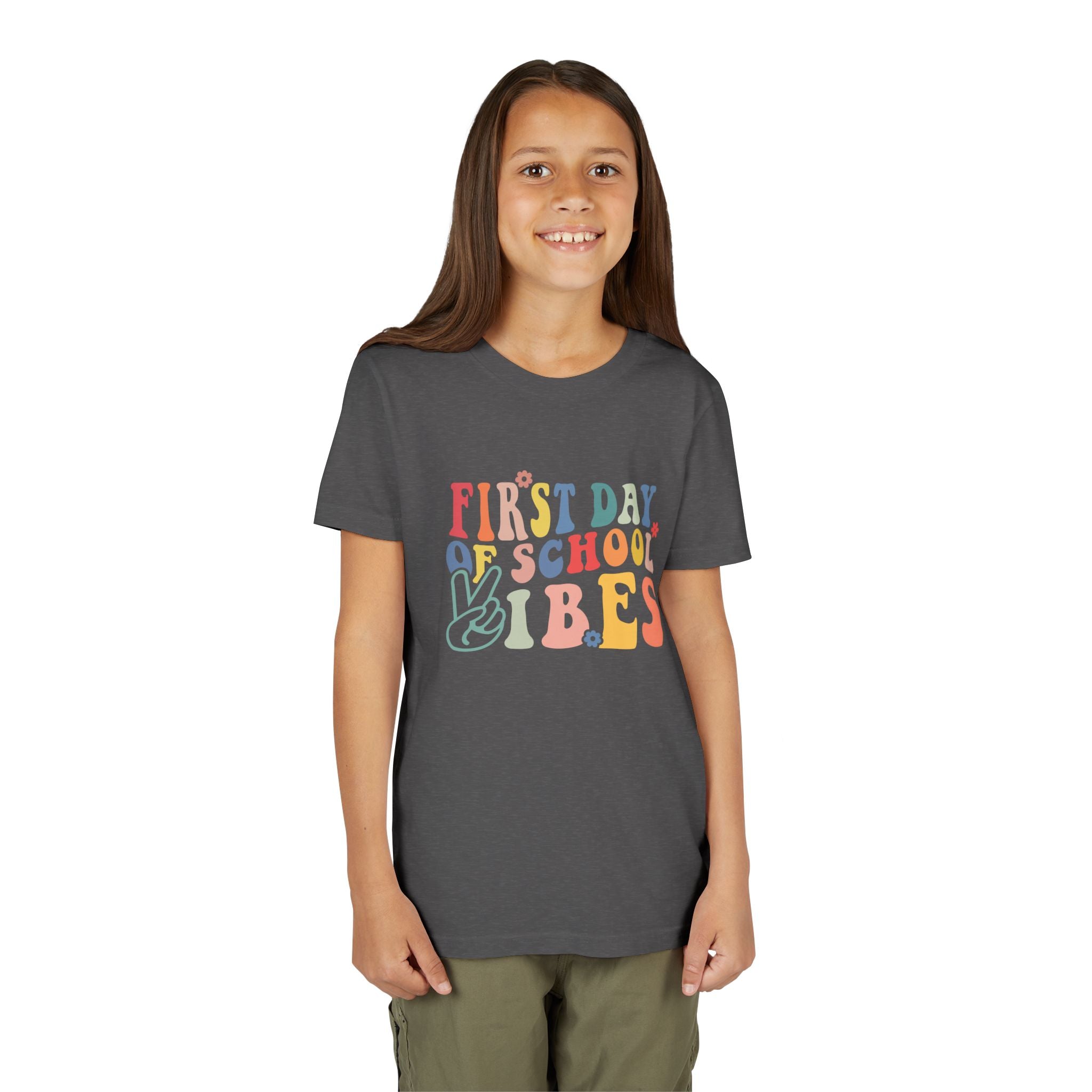 FIRST DAY OF SCHOOL VIBES' | Trendy Kids Shirt, Back to School Outfit, Gift for Kids