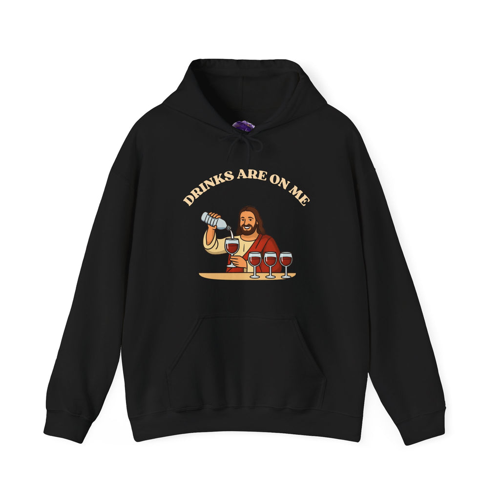 DRINKS ARE ON ME  Gildan Hooded Sweatshirt