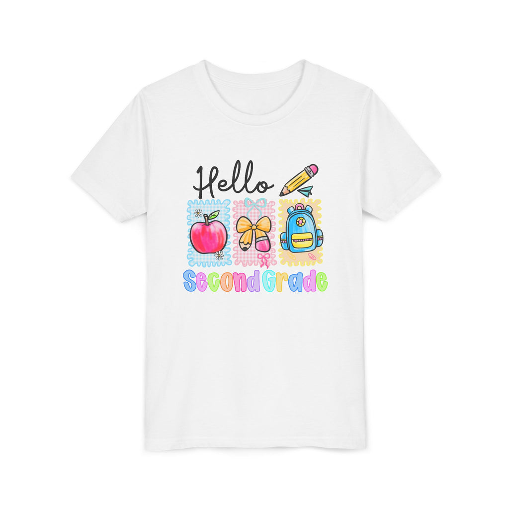 HELLO 2ND GRADE, T-shirt, back to school, youth