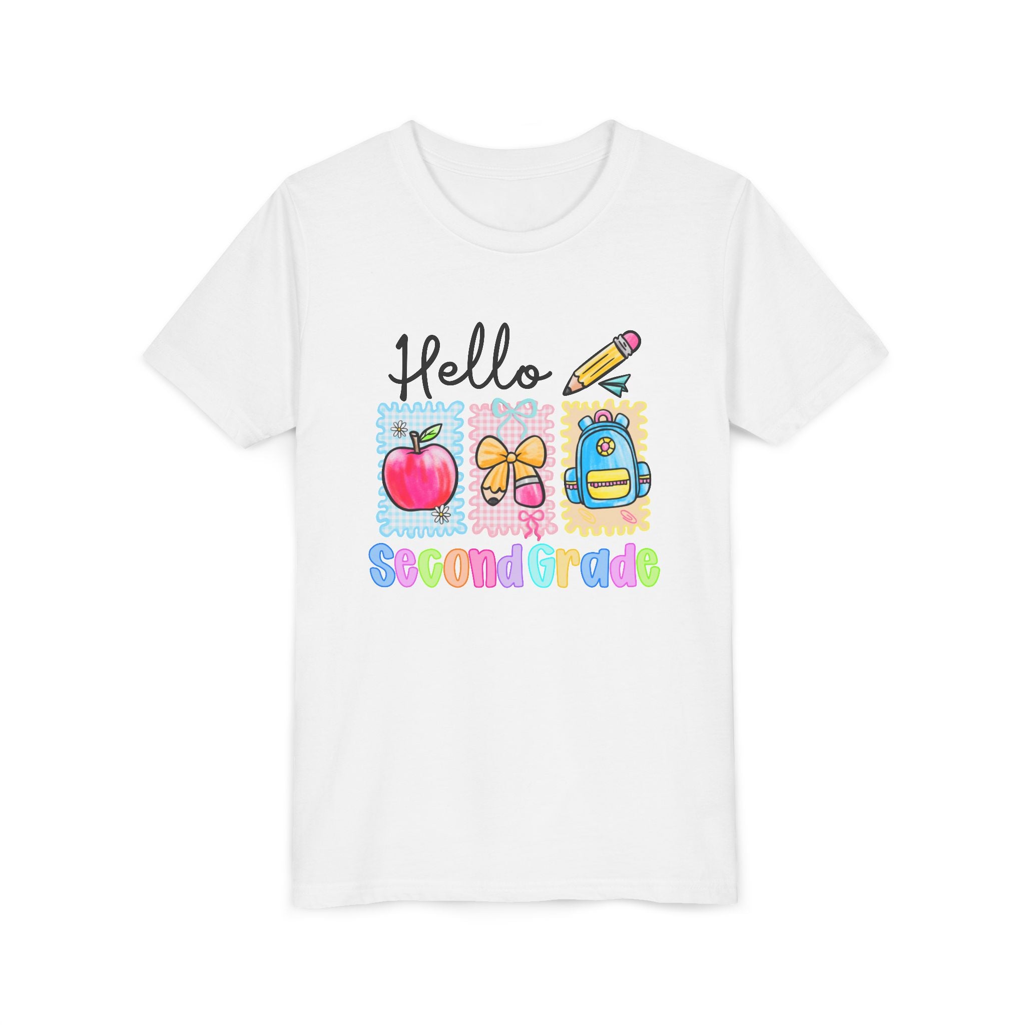 HELLO 2ND GRADE, T-shirt, back to school, youth