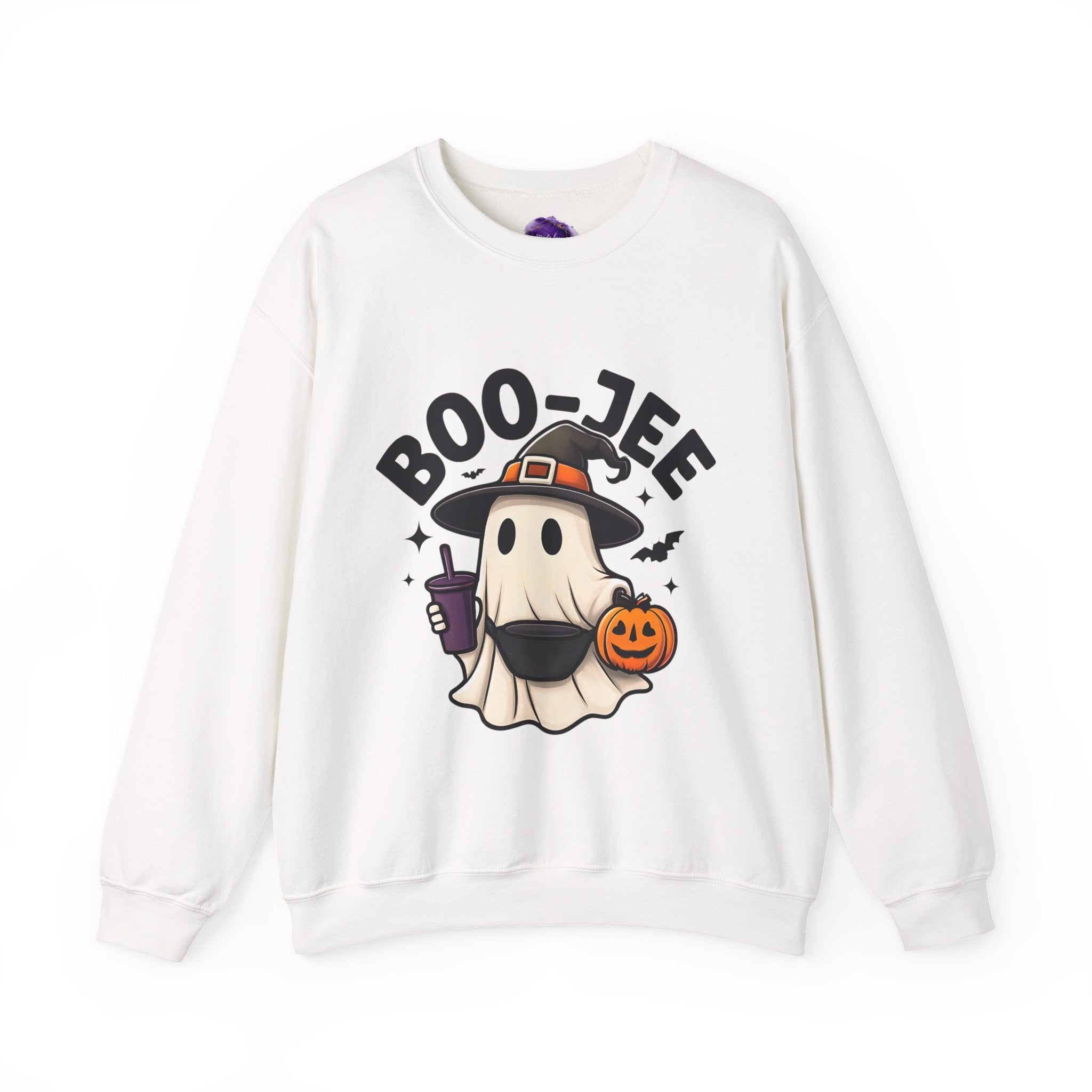 Boo-Jee Ghost Sweatshirt for Halloween, Unisex Crewneck, Cozy Fall Apparel, Spooky Season Fashion, Ghost Lover Gift