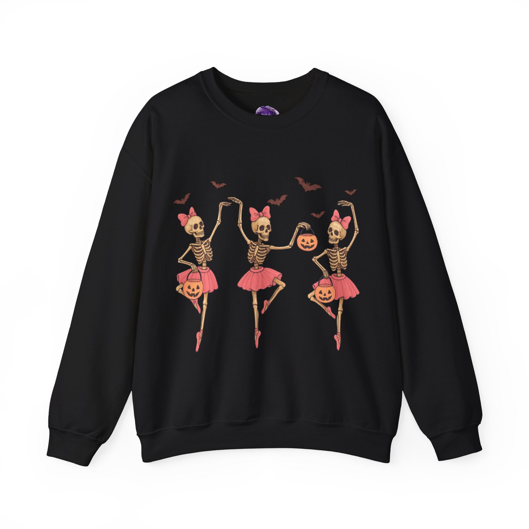 Ballerina Skeleton's / Halloween Sweatshirt, Cozy Halloween Apparel, Unisex Crewneck, Fall Fashion, Spooky Season Gift, Themed Clothing