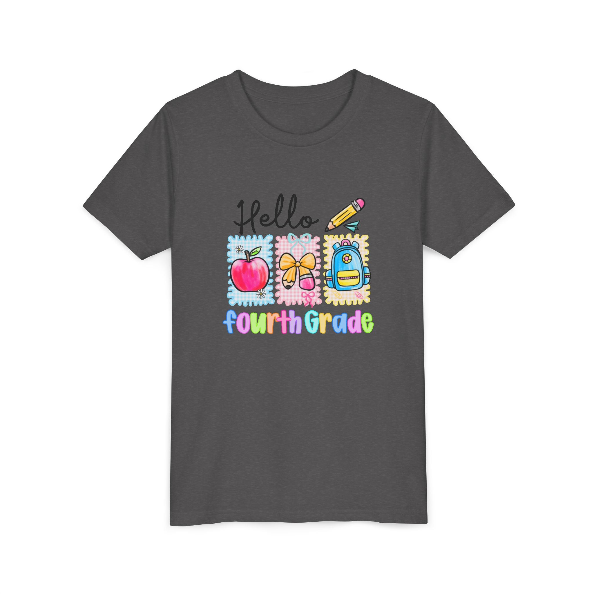 HELLO 4TH GRADE, T- Shirt - Youth Short Sleeve