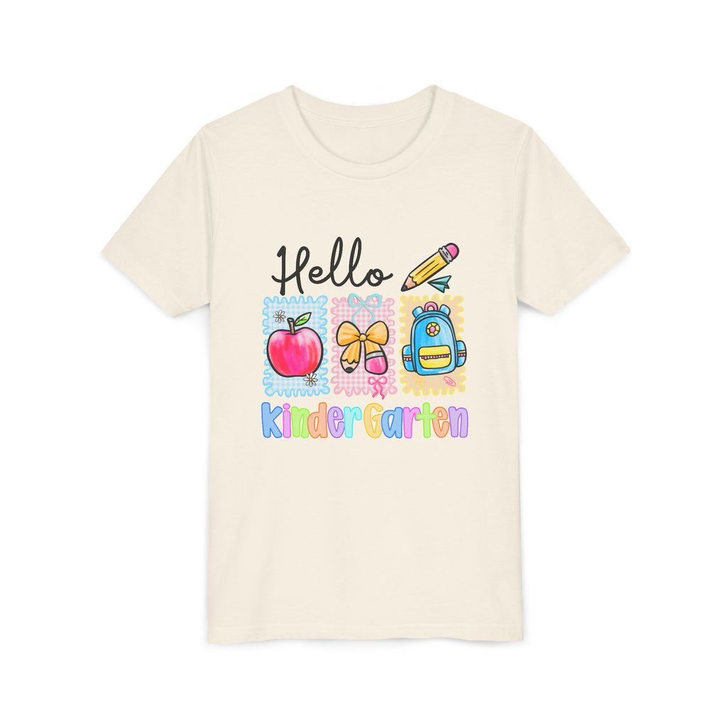 HELLO KINDERGARTEN T-shirt, back to school, youth