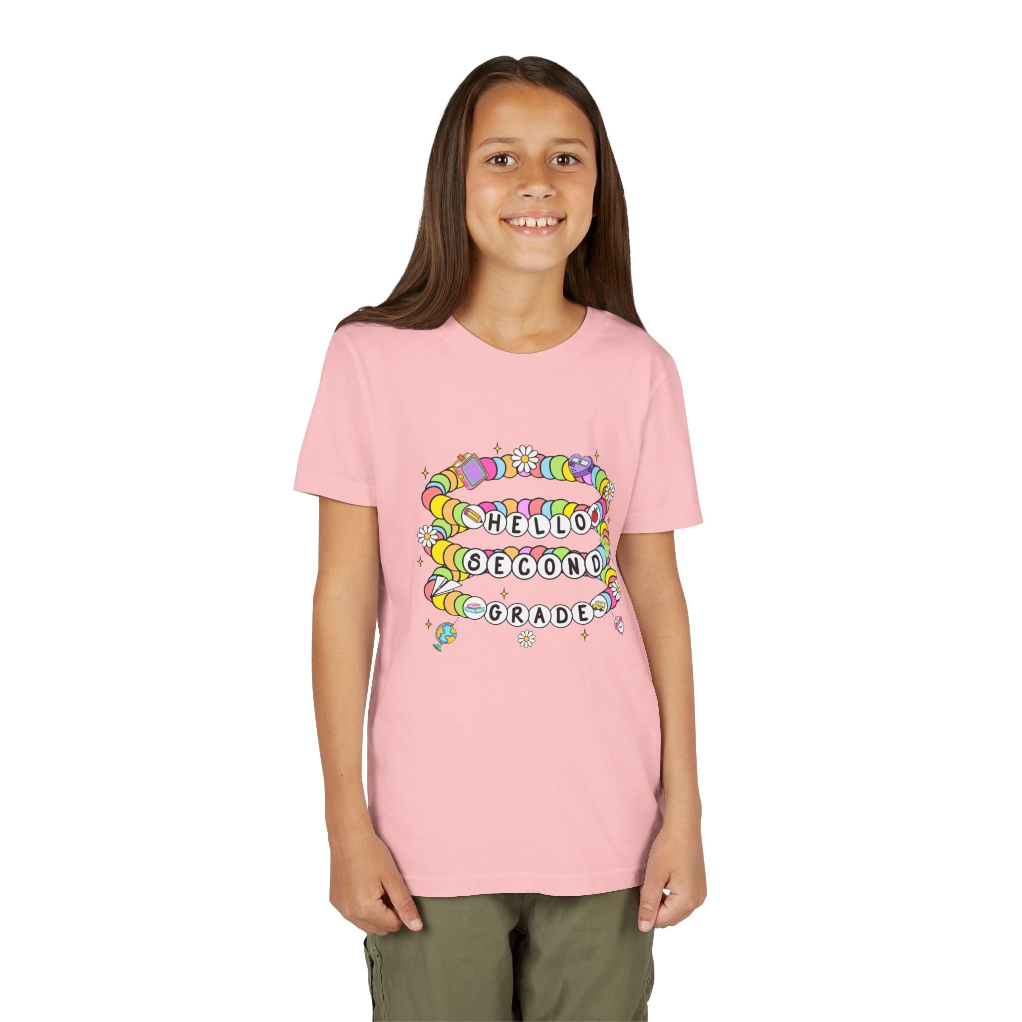 HELLO SECOND GRADE, Youth Tee, Back to School Shirt, Classroom Apparel, Gift for Students