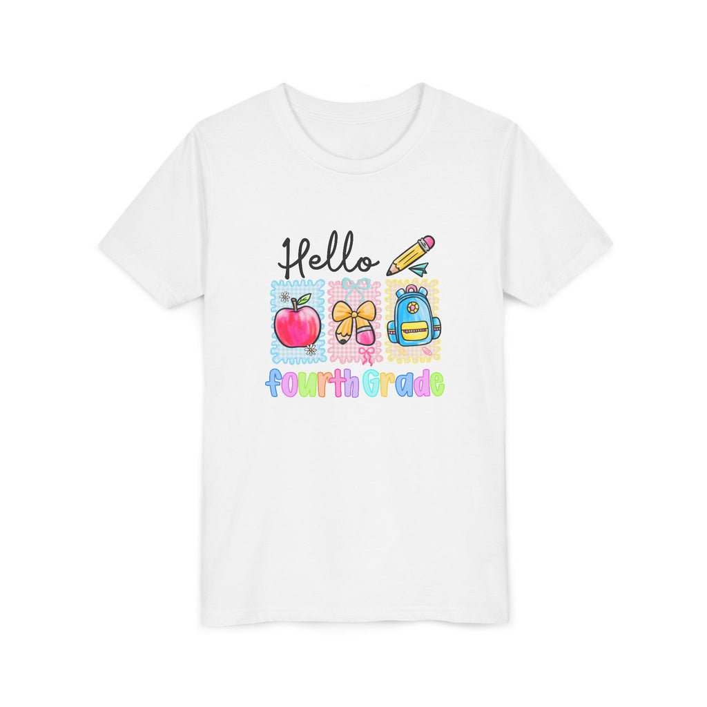 HELLO 4TH GRADE, T- Shirt - Youth Short Sleeve
