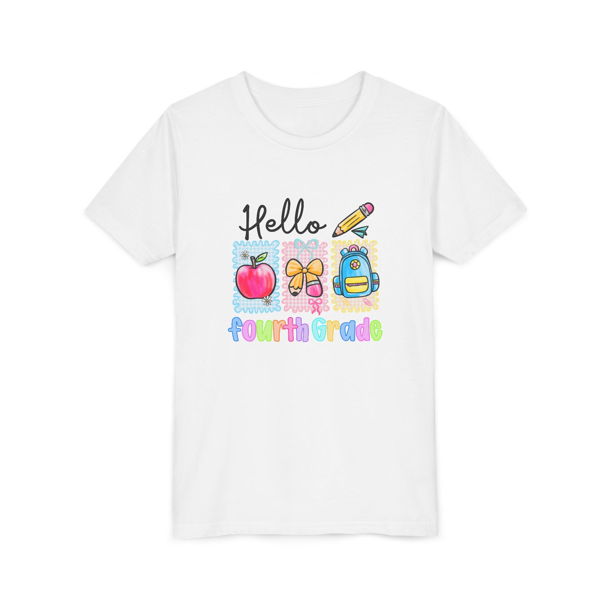 HELLO 4TH GRADE, T- Shirt - Youth Short Sleeve