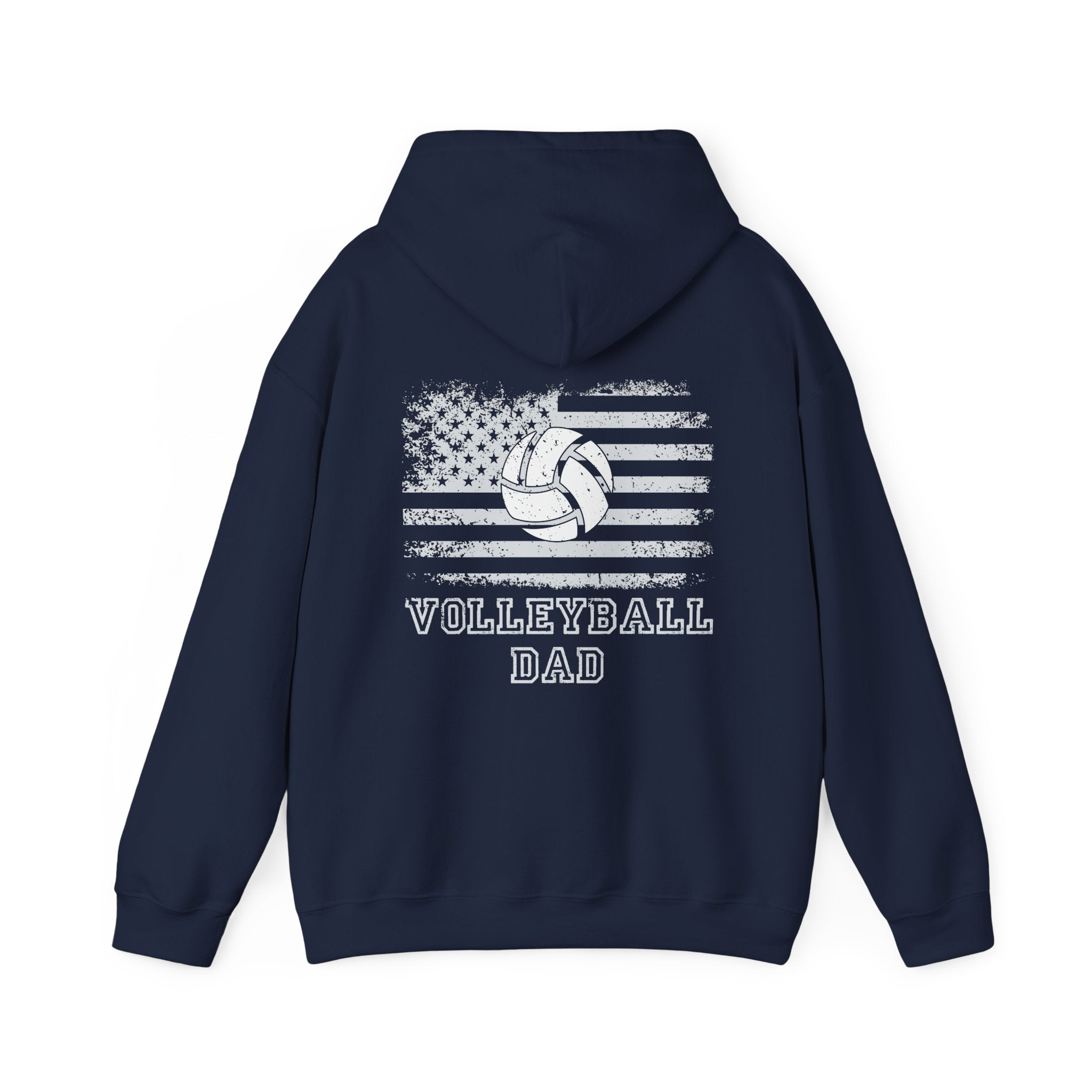 Volleyball Dad Hooded Sweatshirt (Logo on back) Personalization on front