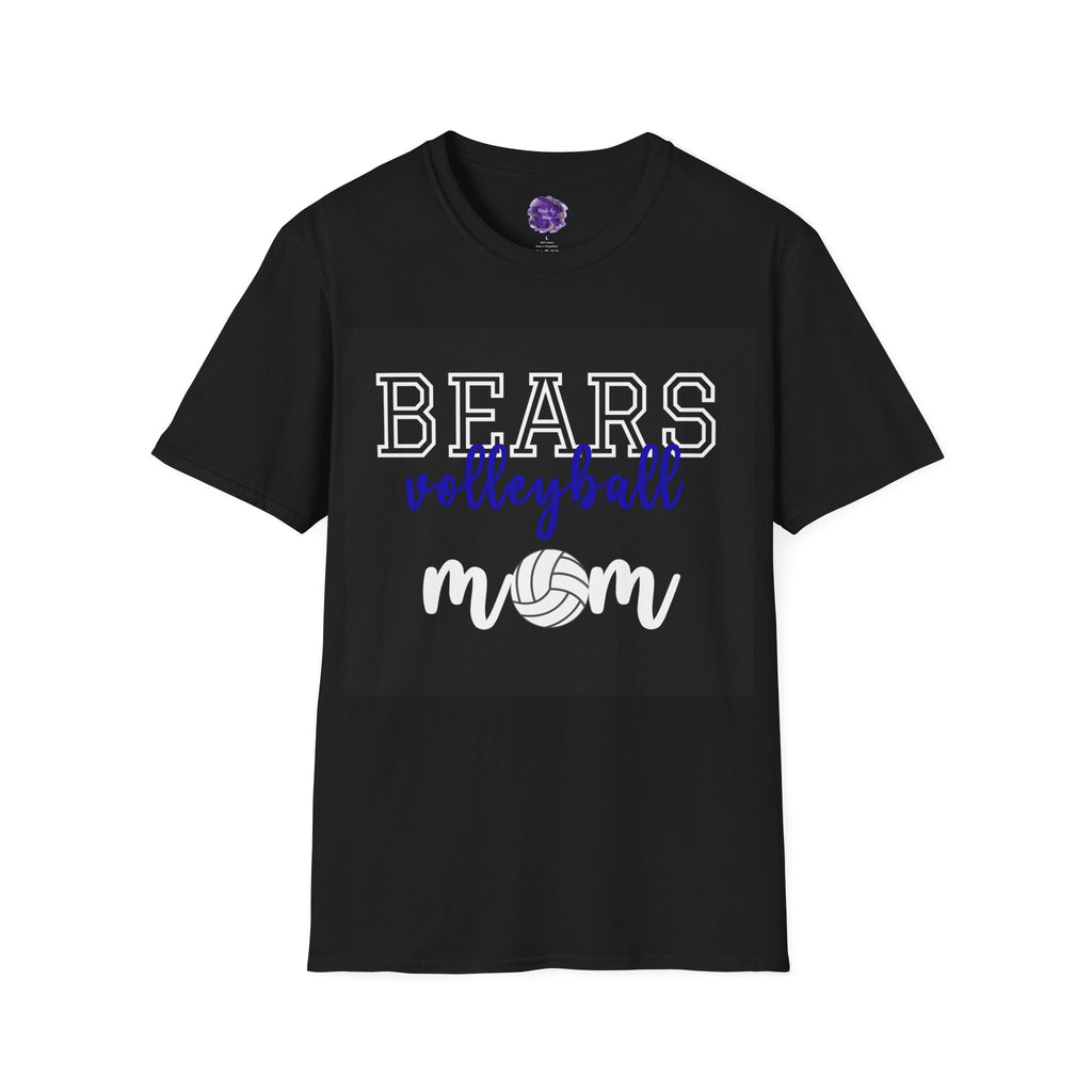 Bears Volleyball Mom T-Shirt | Unisex Sports Tee for Supportive Moms | Perfect Gift for Game Days, Birthdays, Holidays