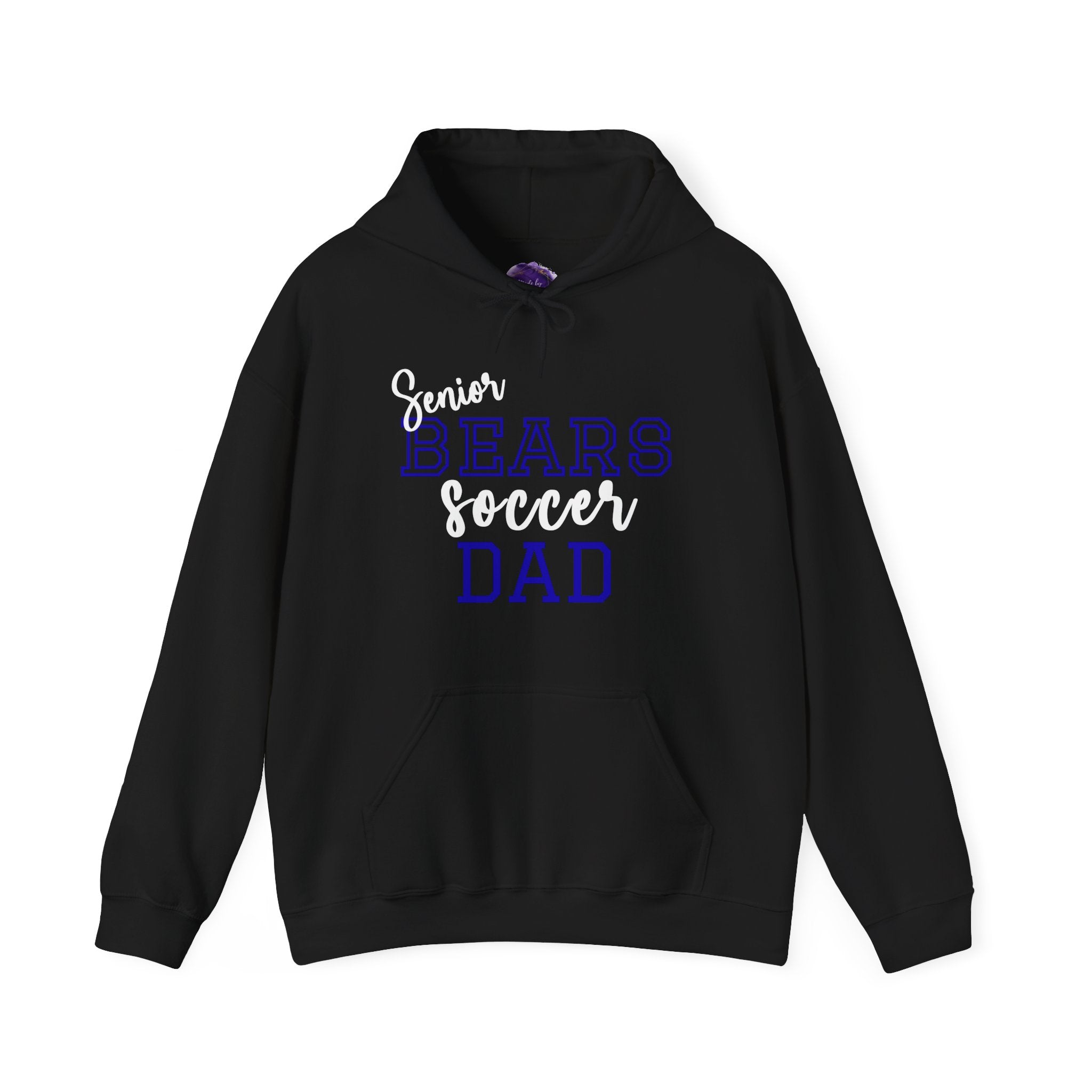 Senior Bears Soccer Dad Hoodie, Unisex Heavy Blend Hoodie for Sports Fans, Personalized Sweatshirt, Game Day Apparel