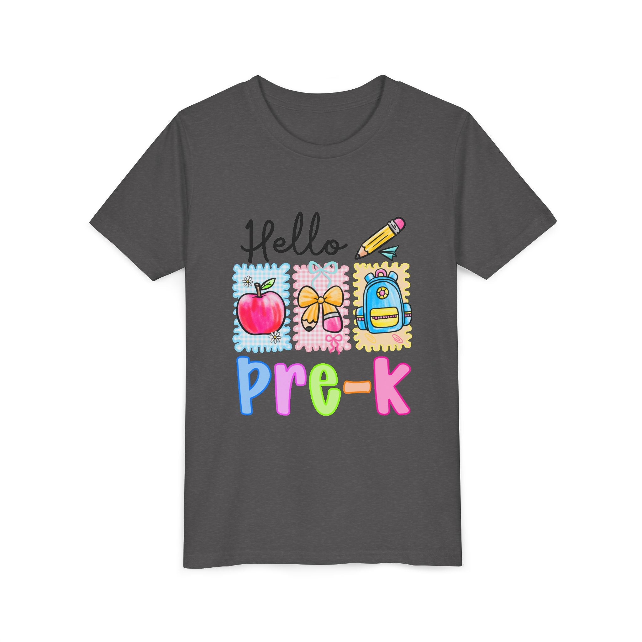 HELLO PRE-K,  Tee for Kids, Back to School Shirt, Preschool T-Shirt, Toddler Outfits, Fun Classroom Wear