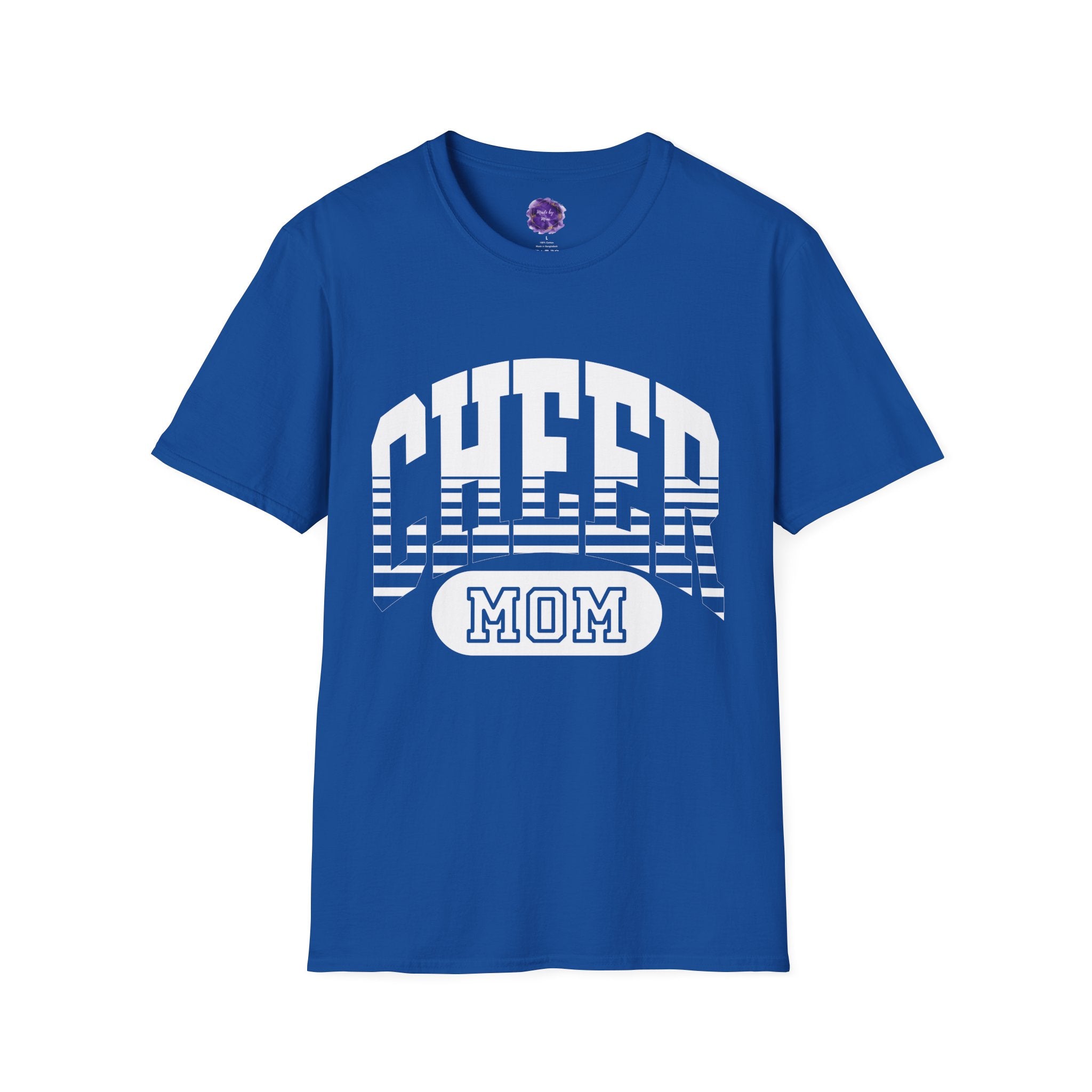 Cheer Mom Unisex Softstyle T-Shirt | Supportive Gift for Cheerleading Parents, Sports Events, Game Day Tee