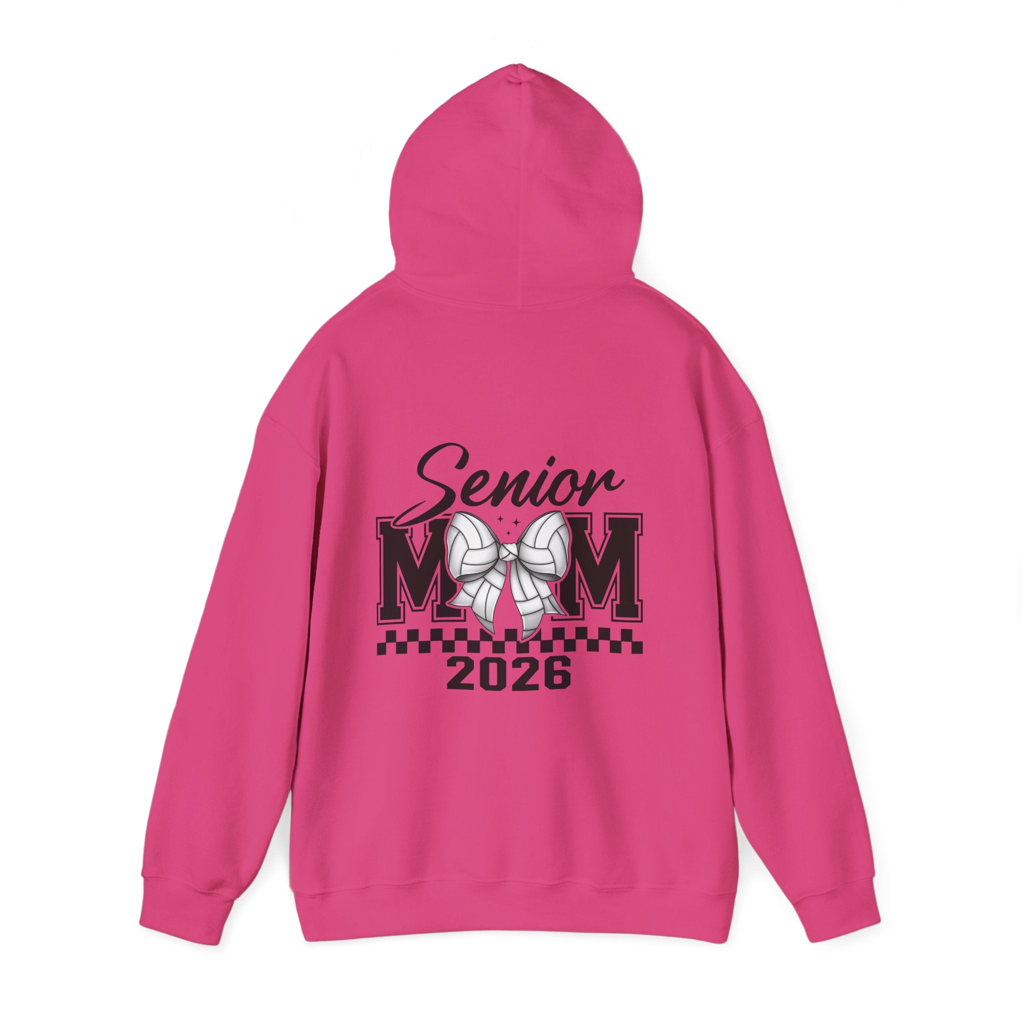 Custom Senior Volleyball Mom Hoodie, Graduation Gift, Personalized Sweatshirt, Unisex Hooded Sweatshirt, Class of 2026 Apparel