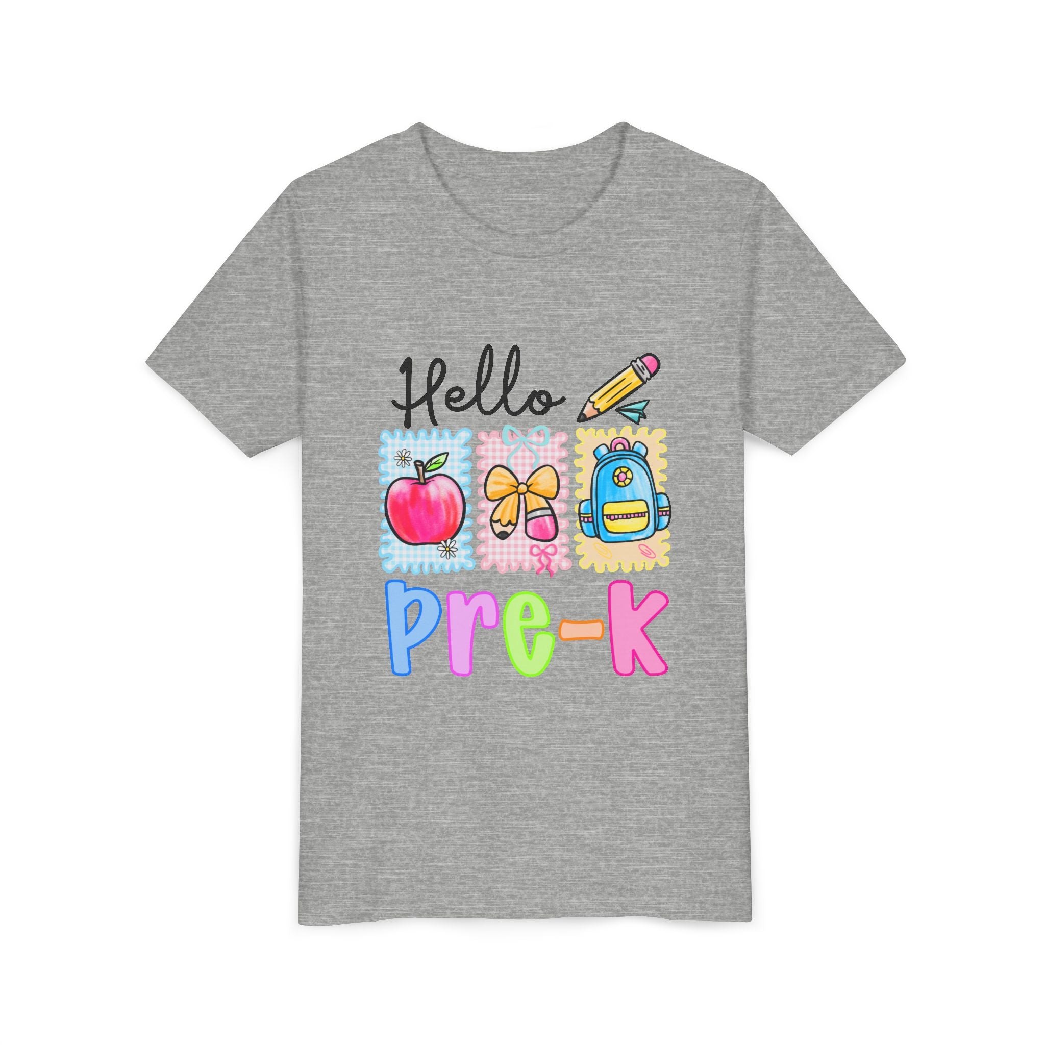 HELLO PRE-K,  Tee for Kids, Back to School Shirt, Preschool T-Shirt, Toddler Outfits, Fun Classroom Wear