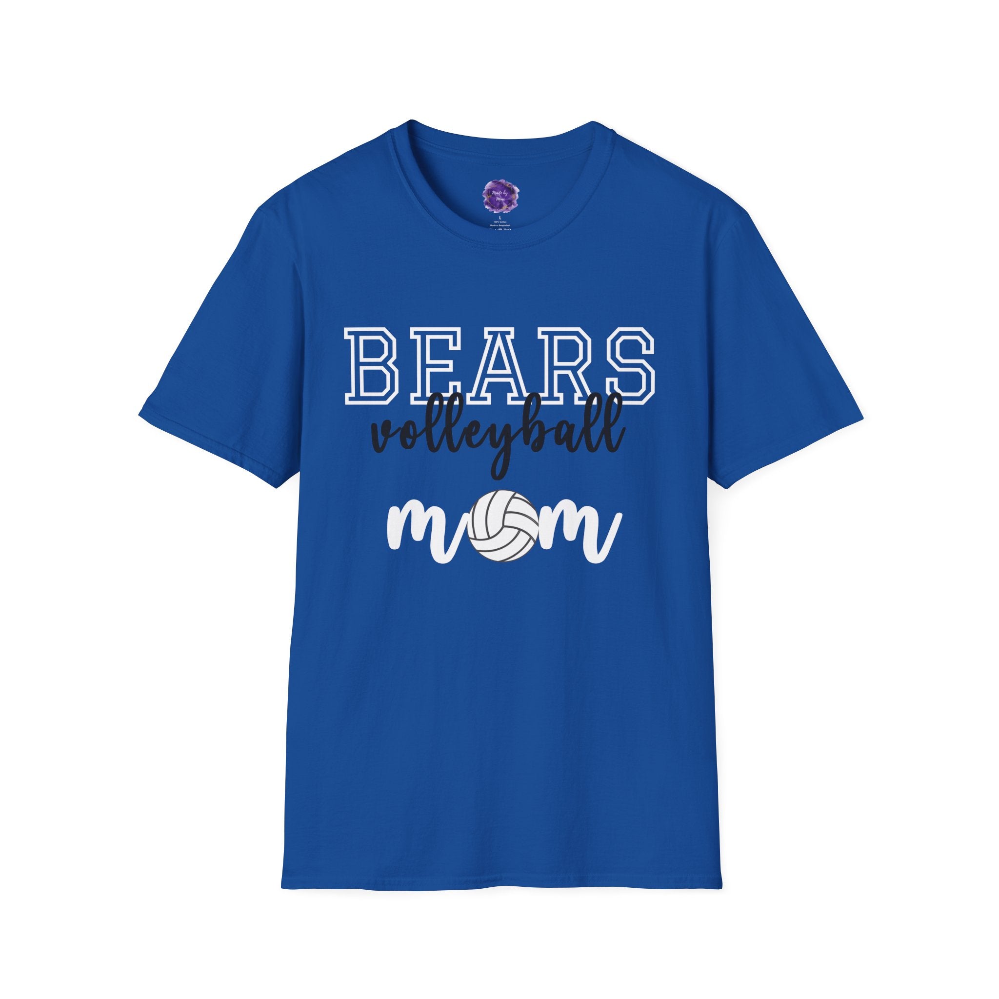 Bears Mom Volleyball T-Shirt | Unisex Sports Tee for Supportive Moms | Perfect Gift for Game Days, Birthdays, Holidays