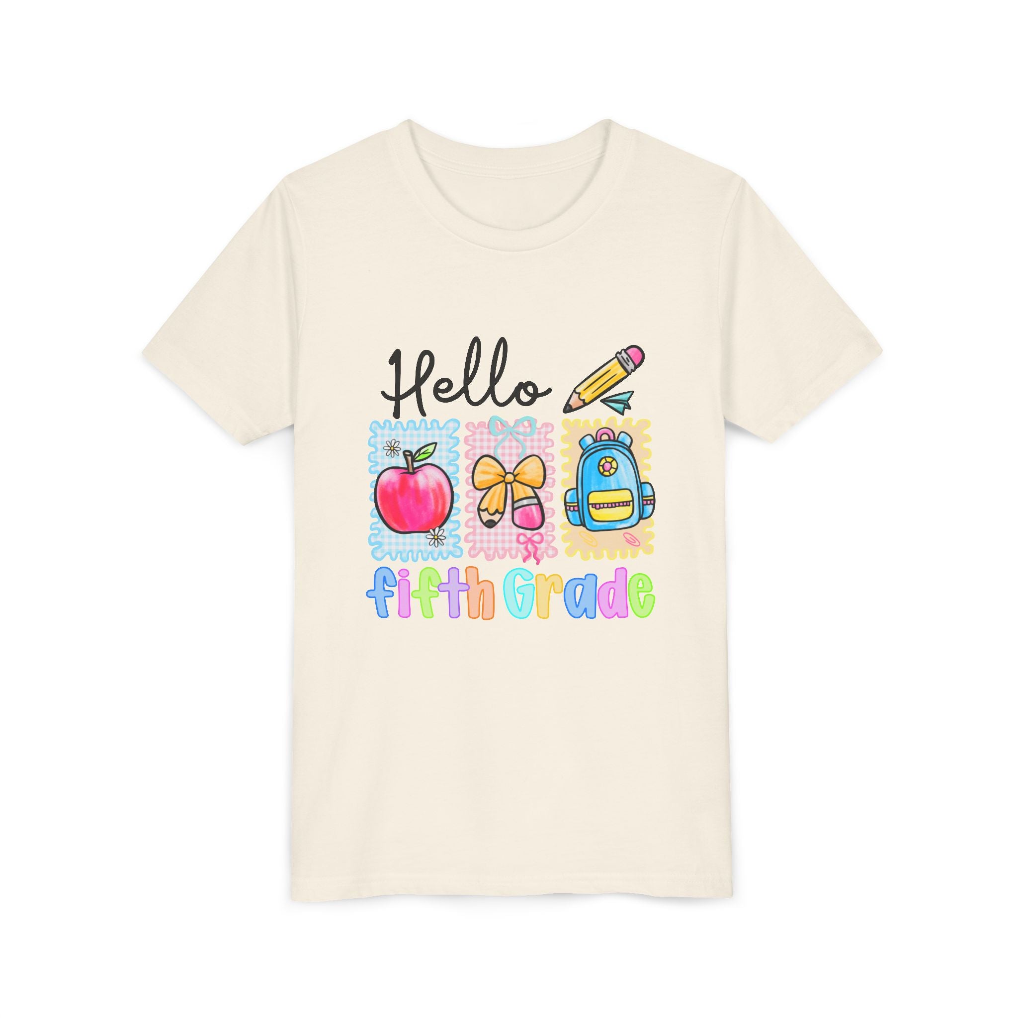 HELLO 5TH GRADE, T-shirt, back to school, youth