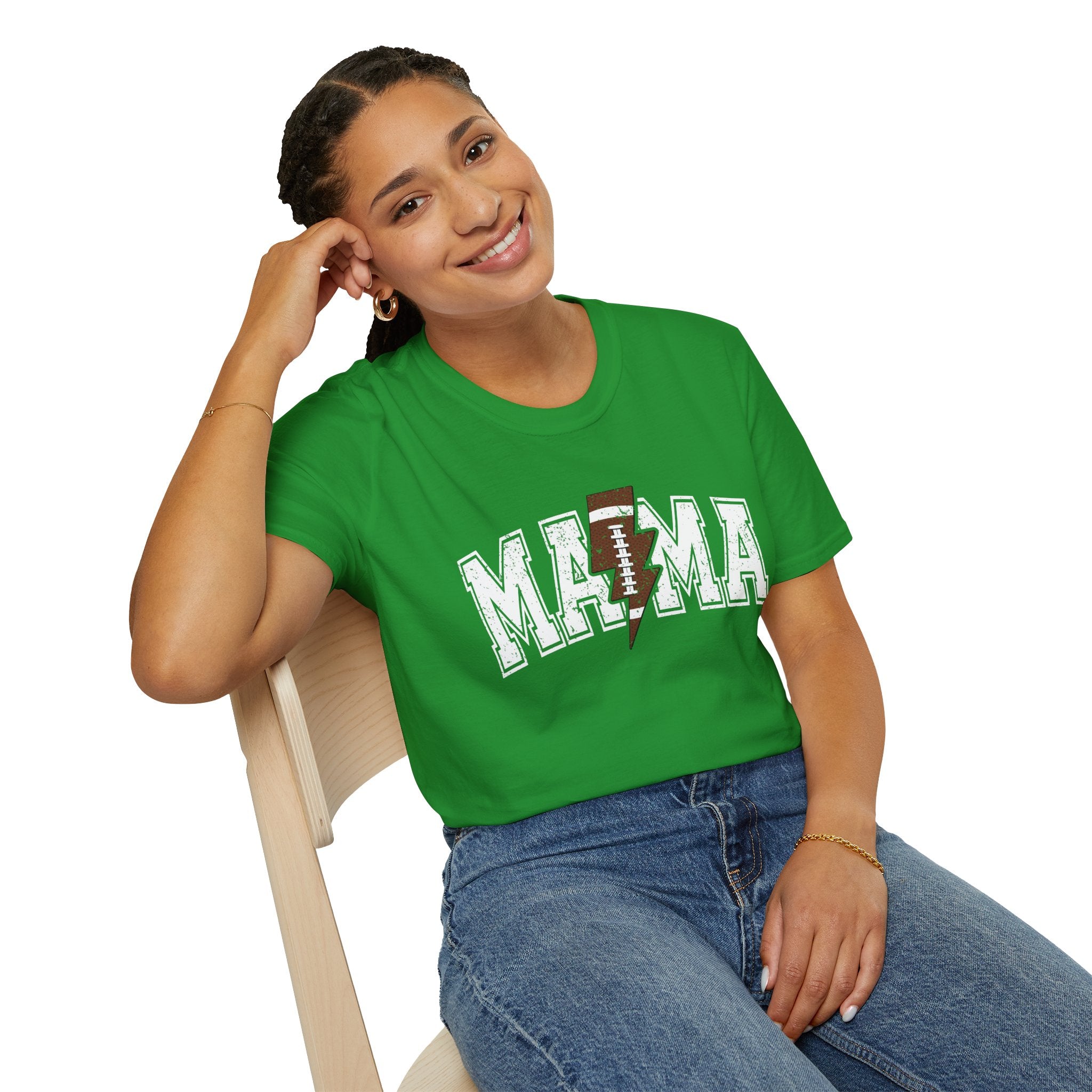 MAMA- FOOTBALL TEE,  Mom T-Shirt, Unisex Tee, Sporty Apparel for Game Day, Perfect for Football Moms, Great Gift Idea
