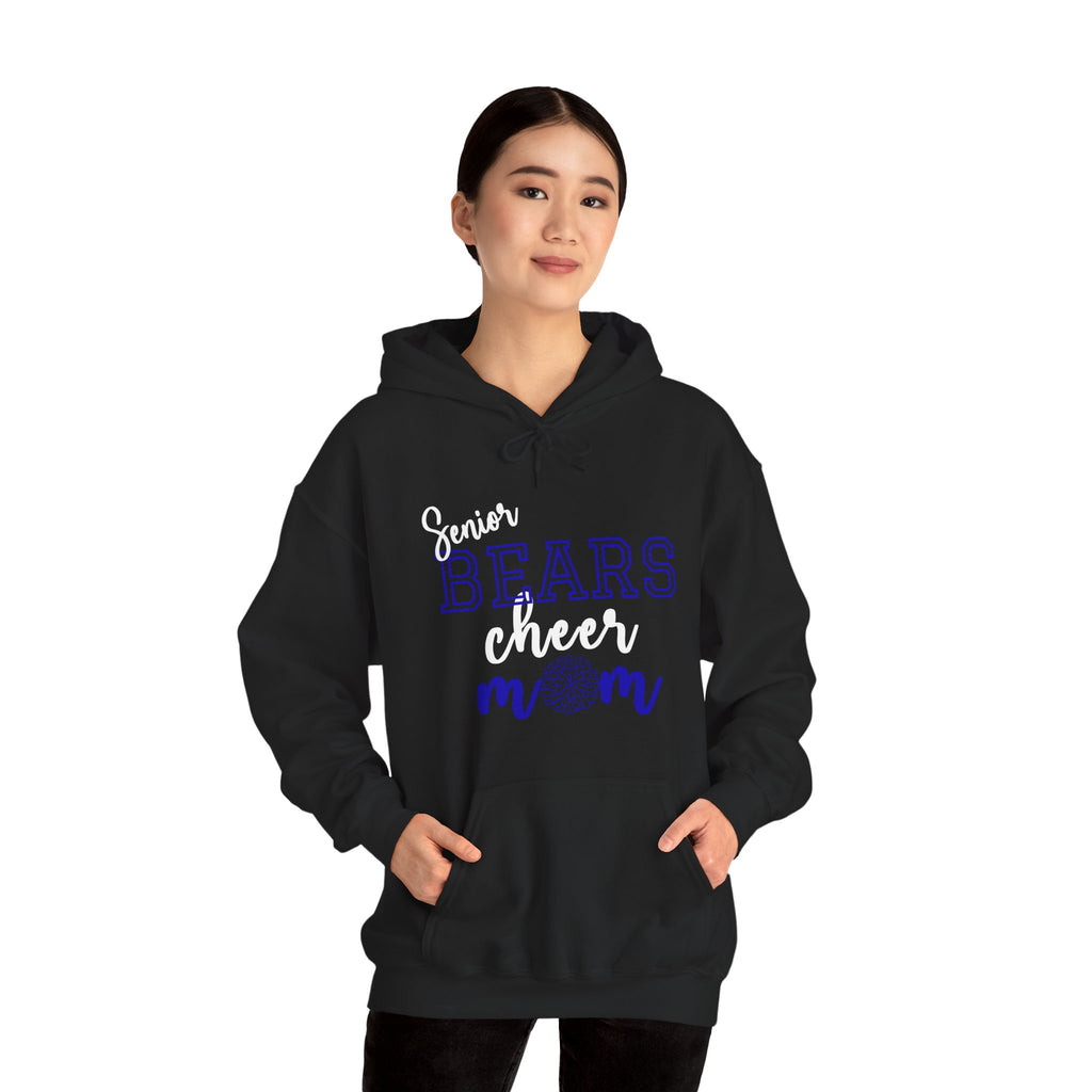 Senior Bears Cheer Mom Hoodie, Unisex Heavy Blend Sweatshirt, Sports Apparel, Team Spirit Wear, Football Game Outfit, Personalized Gift